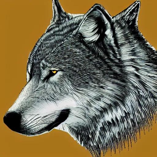 Image similar to wolf, art, detailed