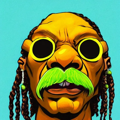 Prompt: snoop dogg, tennis ball monster ,tennis ball, colorful, digital art, fantasy,chalk, magic, trending on artstation, ultra detailed, professional illustration by Basil Gogos