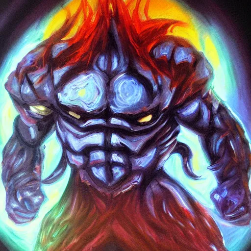 Image similar to dark beast ganon oil painting