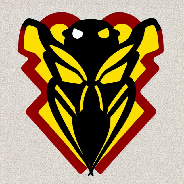 Image similar to angry wasp vector logo, E-sport style, flat colour, SVG, professional, sharp edges, vinyl cutout