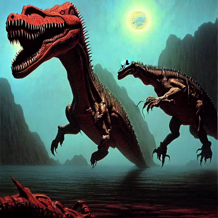 ESPINOSSAURO vs TIRANOSSAURO T-REX - EPIC BATTLE 