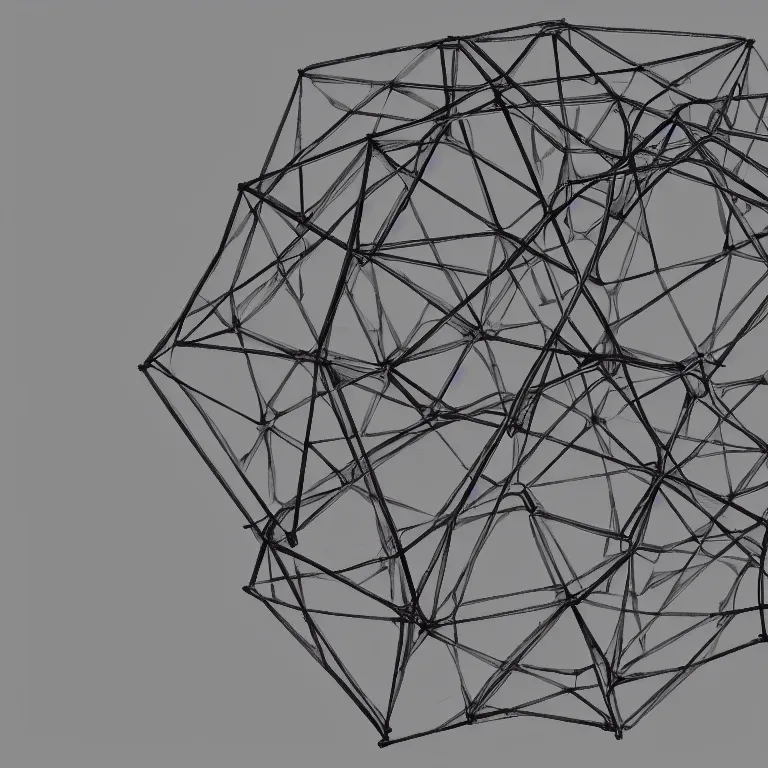 Prompt: a non-euclidian structure, 4k, photorealistic
