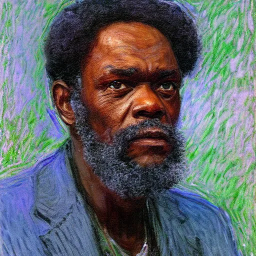 Prompt: samuel l jack portrait by claude monet