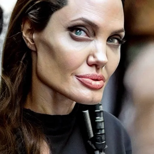 Prompt: angelina jolie as the terminator