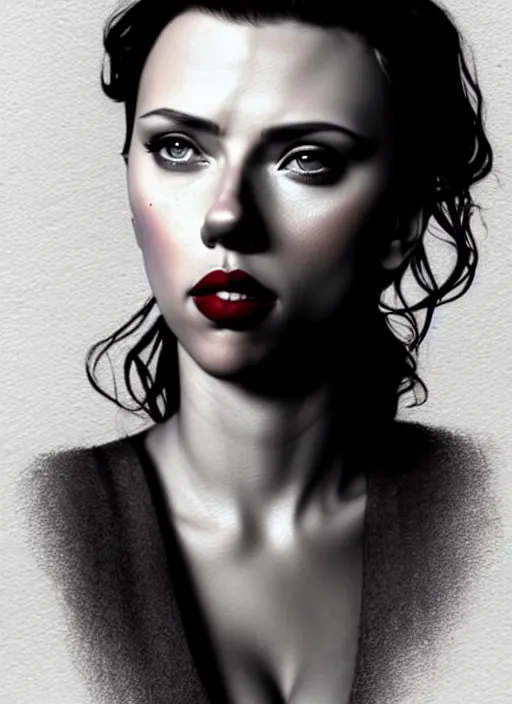 Prompt: full body gorgeous Scarlett Johansson, realistic character concept, full body pose, tattoos, autumn, makeup, shorter neck, illustration, symmetrical eyes and body, cinematic lighting, detailed realistic symmetrical eyes, artgerm, Joshua Middleton, single face, insanely detailed and intricate, beautiful