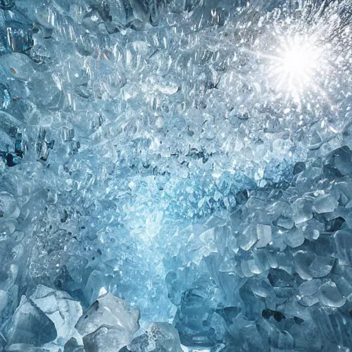 Prompt: a sparkling ice cave, realistic, high detail, hd