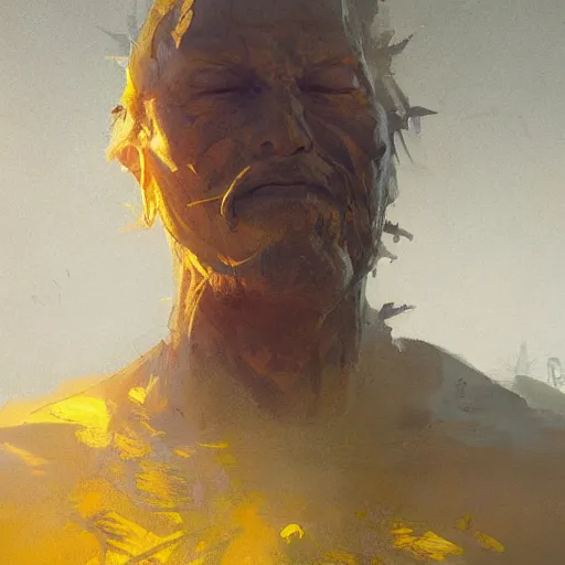 Prompt: the yellow king, dramatic light, painted by stanley lau, painted by greg rutkowski, painted by stanley artgerm, digital art, trending on artstation