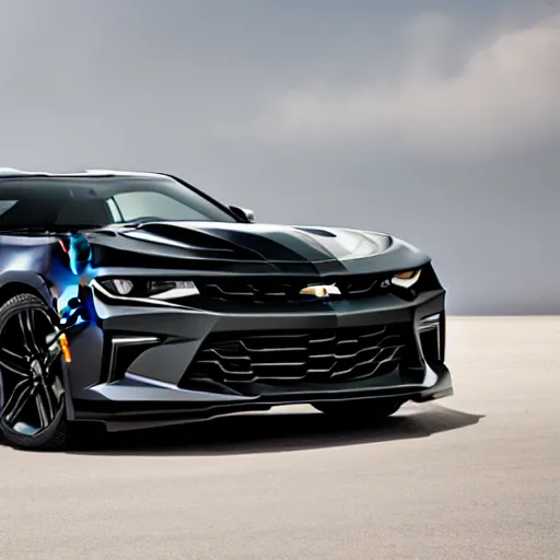 Image similar to Black Chevrolet Camaro LT, Ashpalt 9, Professional Photography, Promotional Photo, 4K