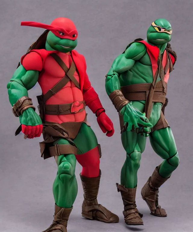 Image similar to packaging for a teenage mutant ninja turtle raphael hottoys toy