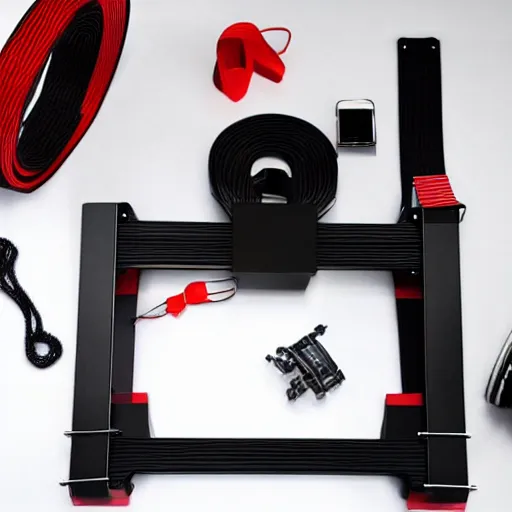 Prompt: prusa belt 3 d printer, high - end fashion photoshoot