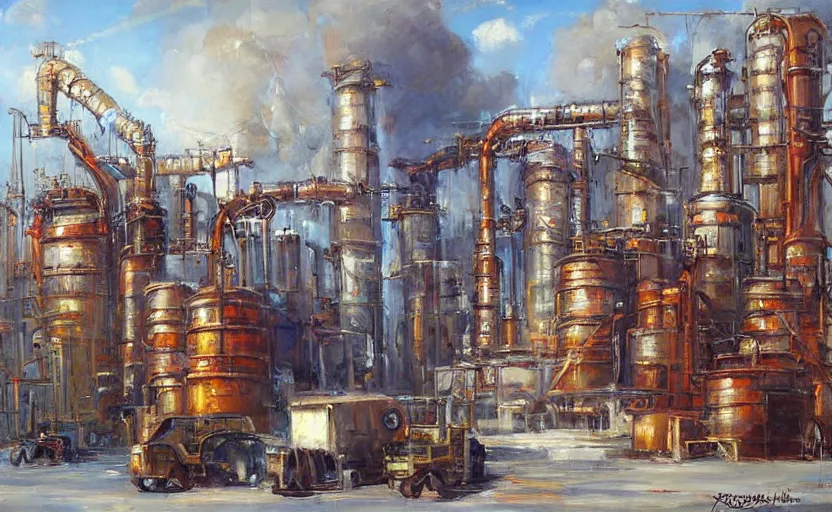 Image similar to Industrial complex by Konstantin Razumov, highly detailded