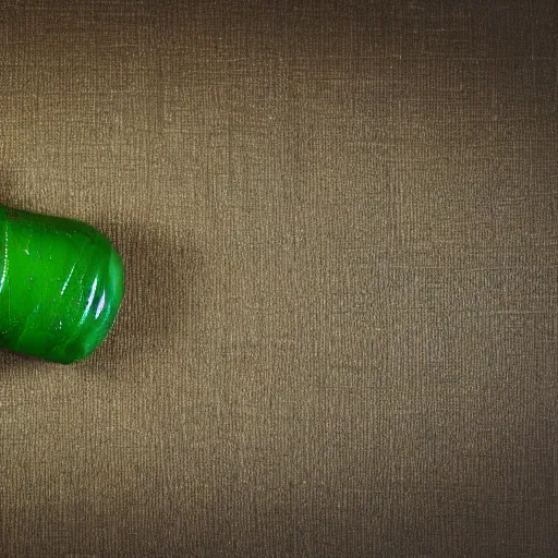 Prompt: short wooden cane with blobs of green slime on it, photograph