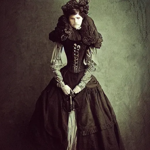 Prompt: “ beautiful portrait of a victorian steampunk woman. ”