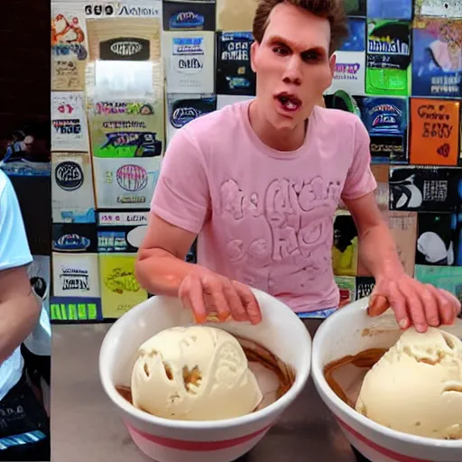 Image similar to jerma 9 8 5 made out of ice cream, high defintion