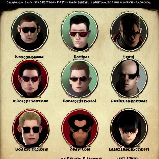 Image similar to D&D alignment chart for Albert Wesker