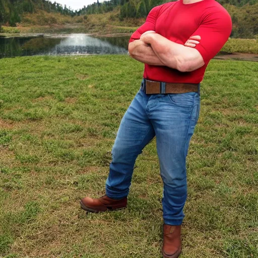Prompt: Chris Pratt as real life super Mario