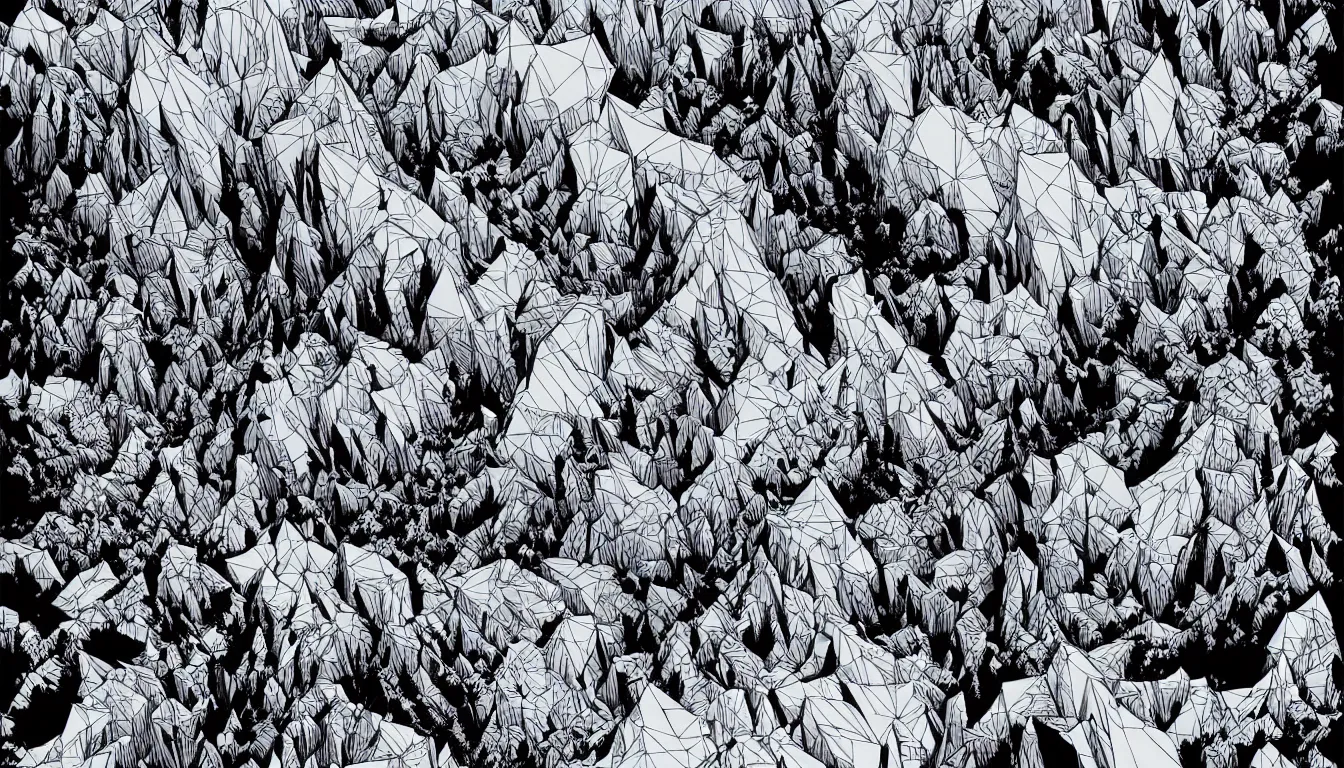 Prompt: backpacking over mountain ridgeline, minimalist line art by josan gonzalez, clean long lines, ultra detailed