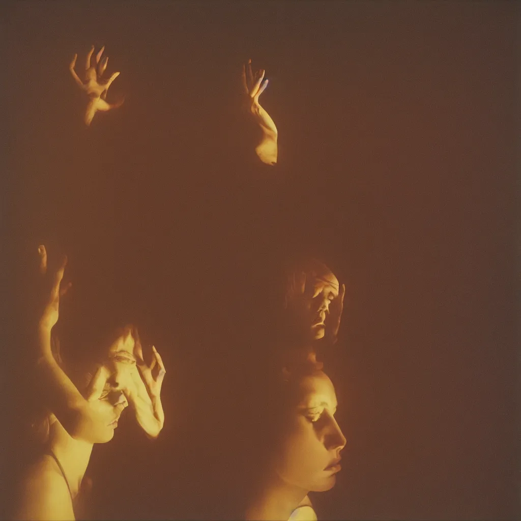 Image similar to a cia remote viewing, astral projecting, symmetrical face, photorealistic, dramatic, low - angle shot, 1 2 0 mm film, medium format, rolleiflex, ektachrome, studio lighting, mystical, paranormal, shot by ryan mcginley
