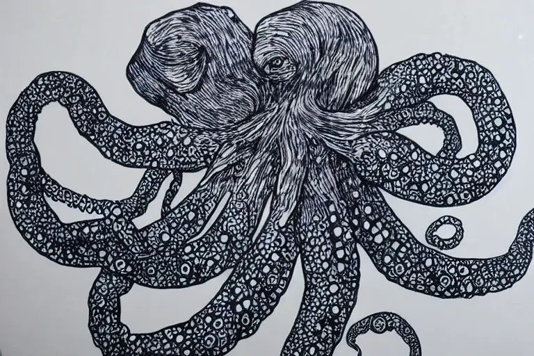 Image similar to Paper cut art, octopus by Ayumi Shibata