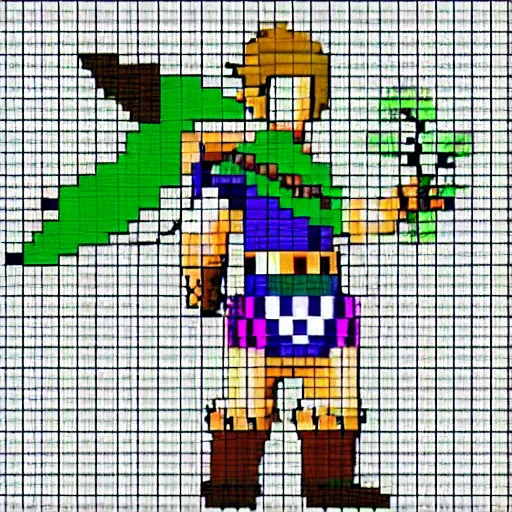 8 bit zelda grid