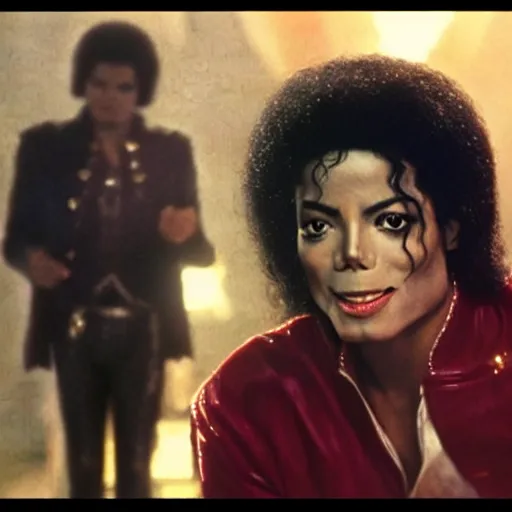 Image similar to michael jackson talking to the jacksons 5 michael jackson, movie still 8 k hdr atmospheric lighting