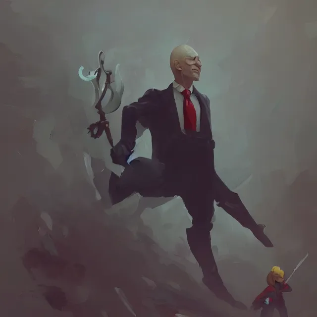 Image similar to a painting of harvey birdman attorney at law by greg rutkowski, dark fantasy art, high detail, trending on artstation