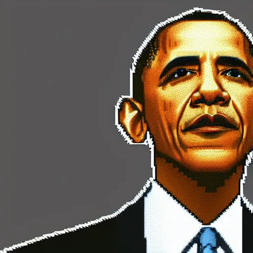 Prompt: Obama Pixel Art, hyper realistic, HD, HQ, photo realistic