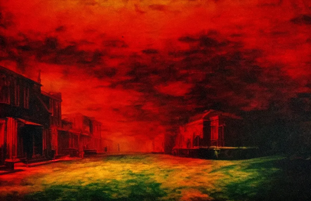 Image similar to most glorious colours ever put on canvas forms exist in three dimensions, with height, width, and depth. intact flawless ambrotype from 4 k criterion collection remastered cinematography gory horror film, ominous lighting, evil theme wow photo realistic postprocessing macrolens painting by claude gellee