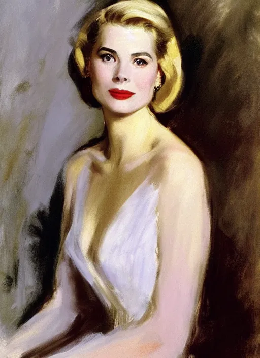 portrait of grace kelly, by john singer sargent | Stable Diffusion