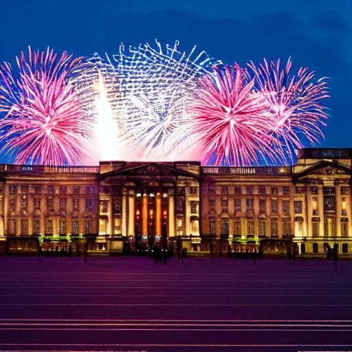 Image similar to Buckingham Palace moved to Washington DC, Fourth of July 2022 Patriotism and Fireworks, God Bless America