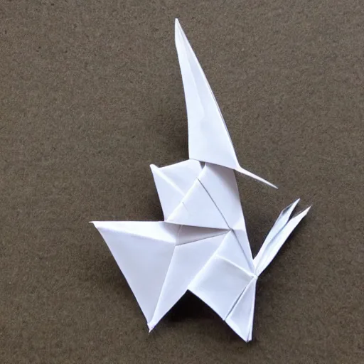 Prompt: origami dragon