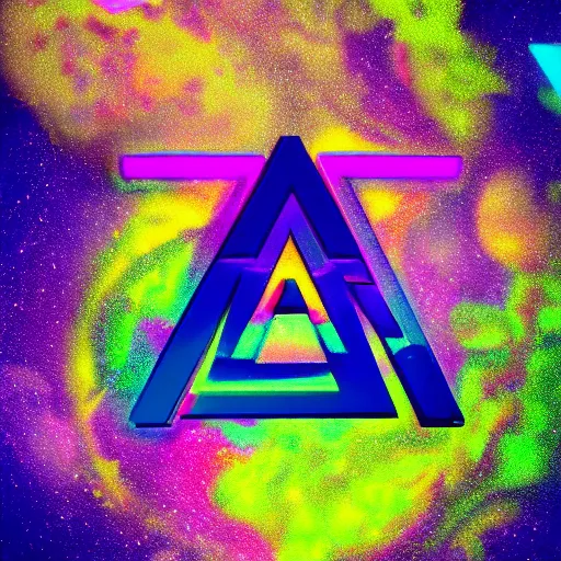 Image similar to a and w vaporwave logo, colorful, digital art, cosmic, 3 d high definition, trending on art station, photorealistic, high resolution, 8 k, octane, hyper detailed, insane details, intricate, elite, ornate, elegant trend, highly detailed and intricate, sharp focus, photography, unreal engine