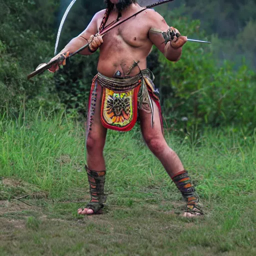 Image similar to warrior with a spear