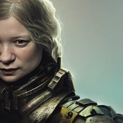 Prompt: mia wasikowska portrait, dystopia core, apocalyptic, armor, warrior, dramatic, sharp focus, fiction, neon, fantasy, hyper detailed, digital art, trending in artstation, cinematic lighting, studio quality, smooth render, unreal engine 5 rendered, octane rendered, art style and nixeu and wlop and krenz cushart