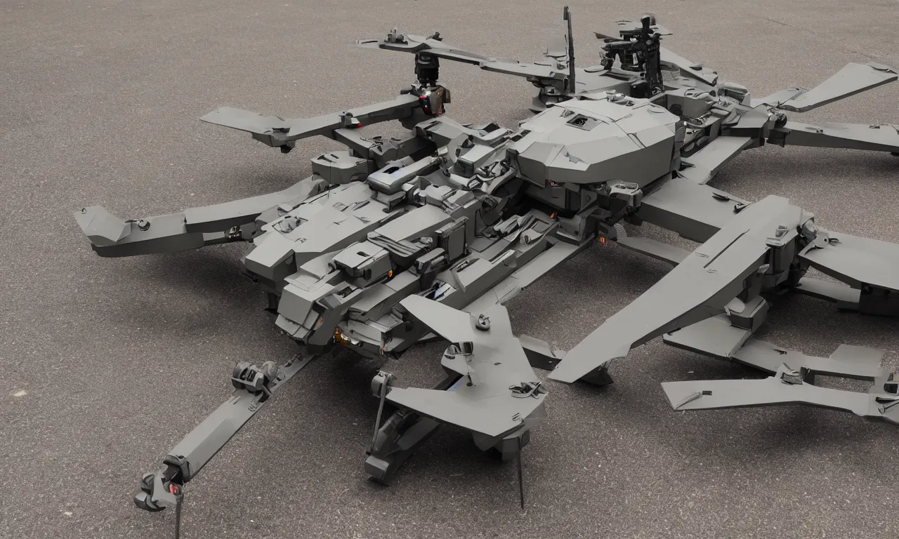 Image similar to an armored war machine drone