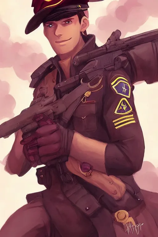 Image similar to beautiful portrait commission of a male furry anthro!!! fruit bat wearing military clothes and a maroon beret. Active Warzone with guns and explosions Atmospheric. Character design by charlie bowater, ross tran, artgerm, and makoto shinkai, detailed, inked, western comic book art