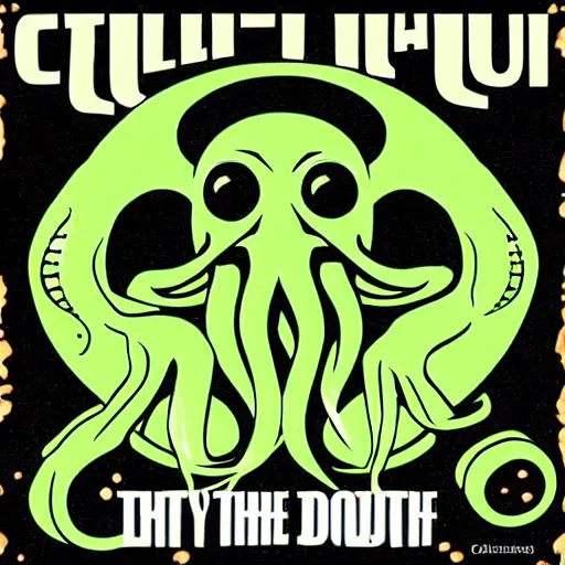 Image similar to cthulhu on the dj decks