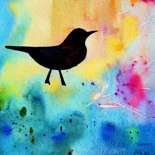 Image similar to bird, abstract, vintage, artistic, sharp focus, masterpiece, watercolor, art in the style of joshy sly