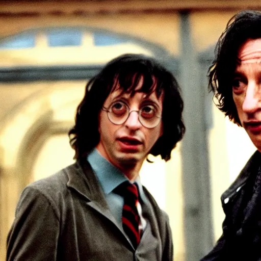 Image similar to Jeff Goldblum in the movie Harry Potter And The Prisoner Of Azkaban, working with Professor Snape