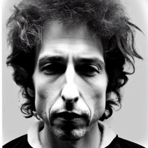 Image similar to Mugshot Portrait of Bob Dylan, taken in the 1970s, photo taken on a 1970s polaroid camera, grainy, real life, hyperrealistic, ultra realistic, realistic, highly detailed, epic, HD quality, 8k resolution, body and headshot, film still, front facing, front view, headshot and bodyshot, detailed face, very detailed face