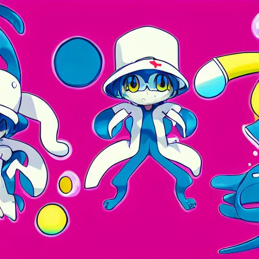 Prompt: squid games guys playing with pokemon cards but kawaii, in the style of james jean jamie hewlett, artstation trending, 8 k, 3 d render, photorealistic, volumetric lighting caustics, pink