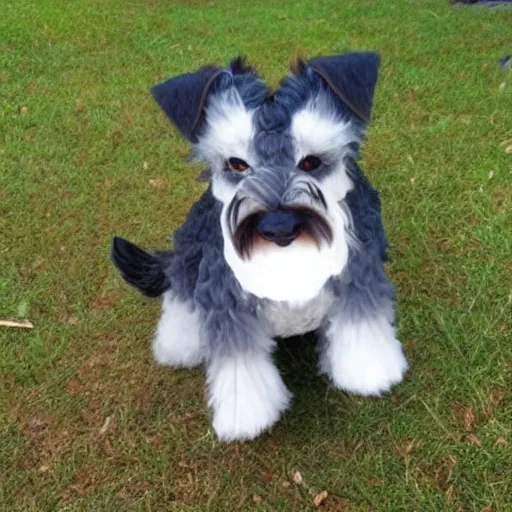 Prompt: pokemon that looks like a schnauzer in pokemon style