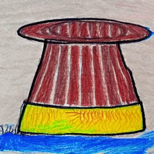 Prompt: 6th grader crayon drawing of CANDU Nuclear Reactor