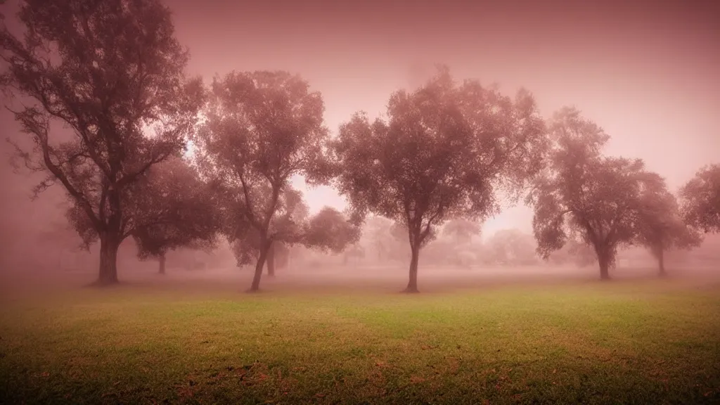 Image similar to an ancient city! lost in time!! fog! red haze! photography! realistic!!