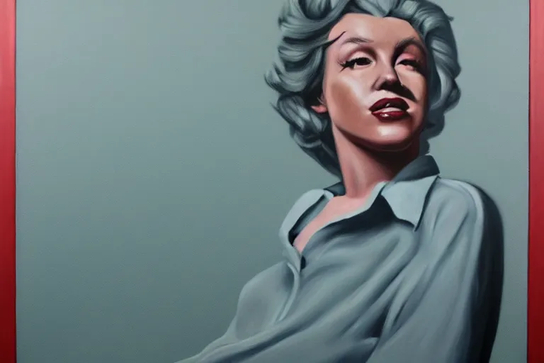 Prompt: portrait of merlyn monroe artwork by tim eitel