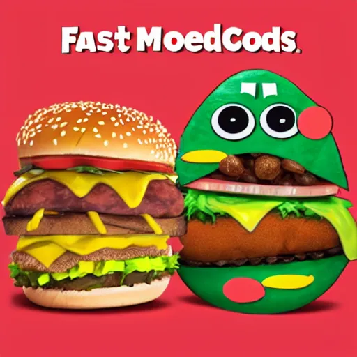 Image similar to fast food monsters