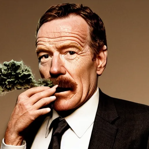 Prompt: closeup portrait of bryan cranston smoking meth with shrek