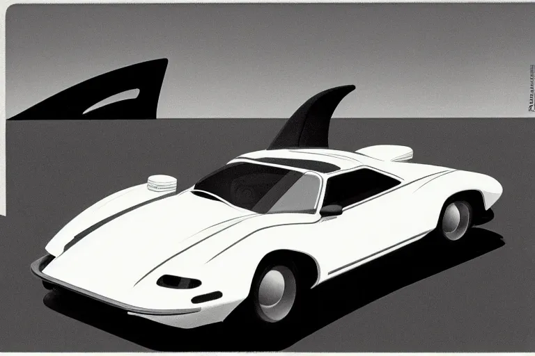 Image similar to car, white background, design by Ralph McQuarrie