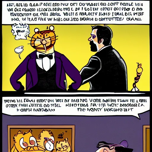Image similar to Garfield as a mob boss