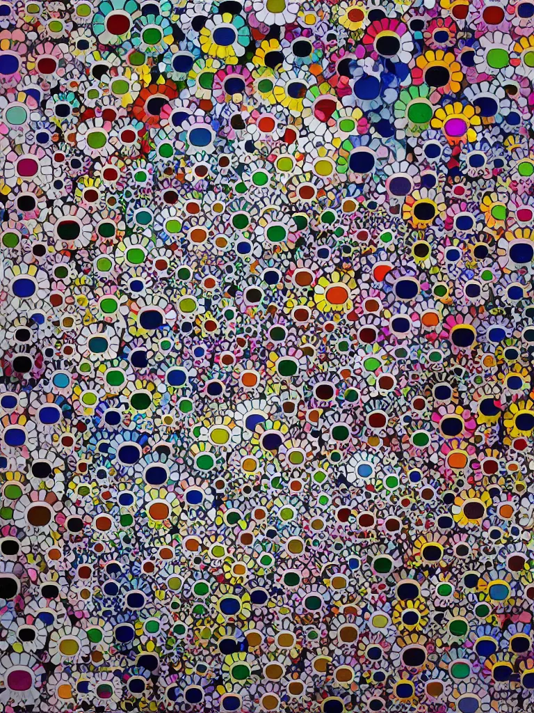 Prompt: abstract painting by takashi murakami, art decor,